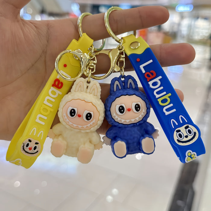 Wholesale Cartoon Sitting Keychain Cute Bucktooth Little Lamb Pendant Gift