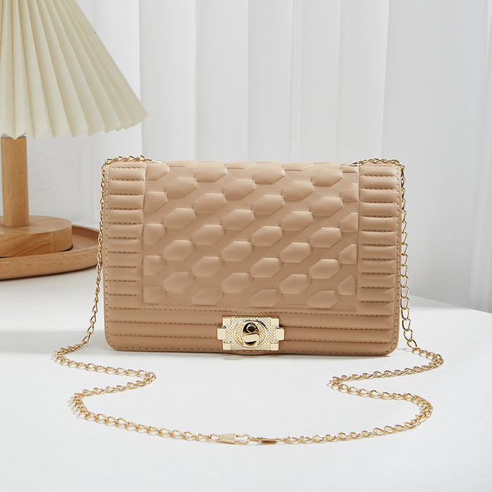 Wholesale Classic Embossed Bags for Women Simple and Fashionable Single Shoulder Small Square Bags JDC-SD-QJR003