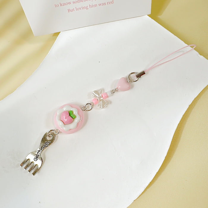 Wholesale Beaded Pendant Cute Girl Heart Mobile Phone Chain Bag Accessories