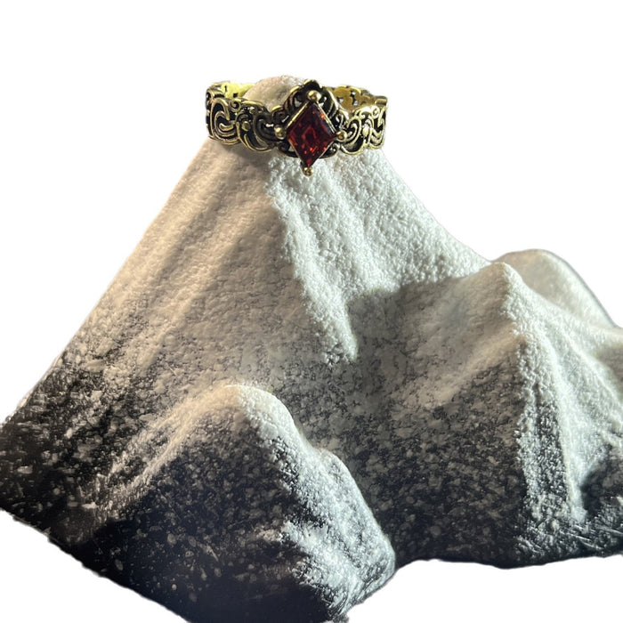 Wholesale Black gold split ring, niche retro style