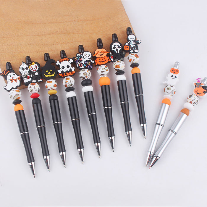 Wholesale Halloween Cartoon Silicone Plastic Bead Pen JDC-PN-GuangTian007