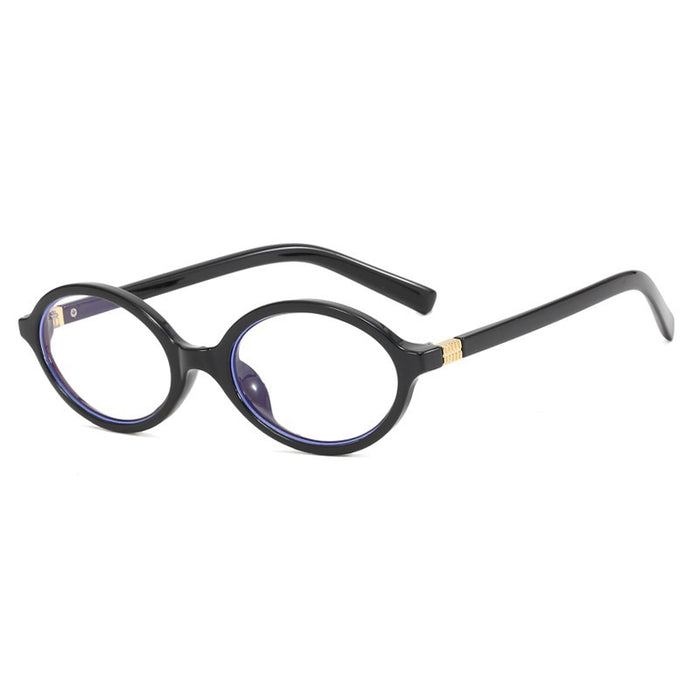 Wholesale Eyeframe for myopia, elliptical flat lens, small frame, retro glasses frame