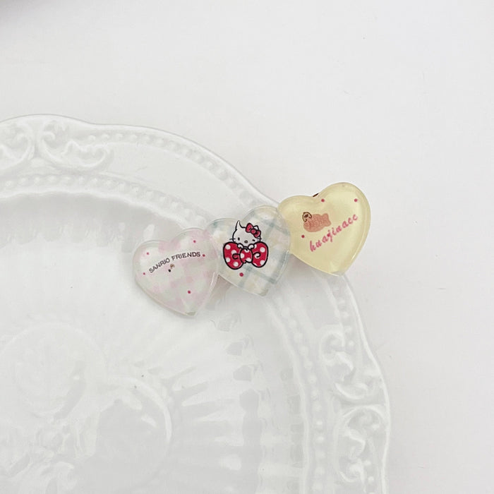 Wholesale Cute plaid cat oval hair clip