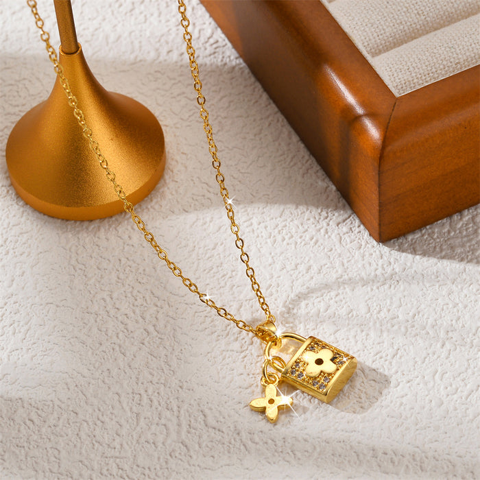 Wholesale Fashionable temperament, titanium steel necklace, niche design, necklace pendant jewelry