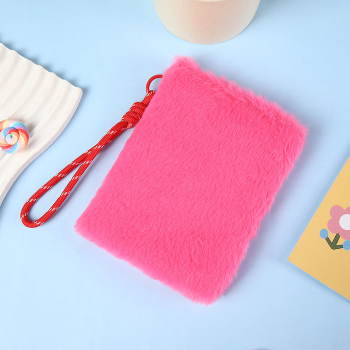 Wholesale Cartoon Plush Notebook Diary for Kids DIY Craft Journal with Colorful Rope MOQ≥2