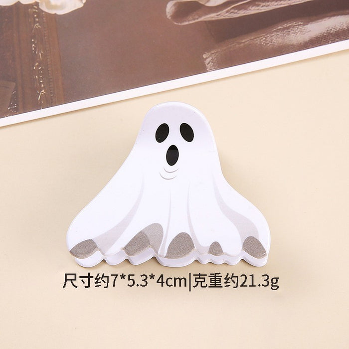 Wholesale Halloween imitation acetate  funny dark style shark clip personality creative pumpkin hairpin ghost clip