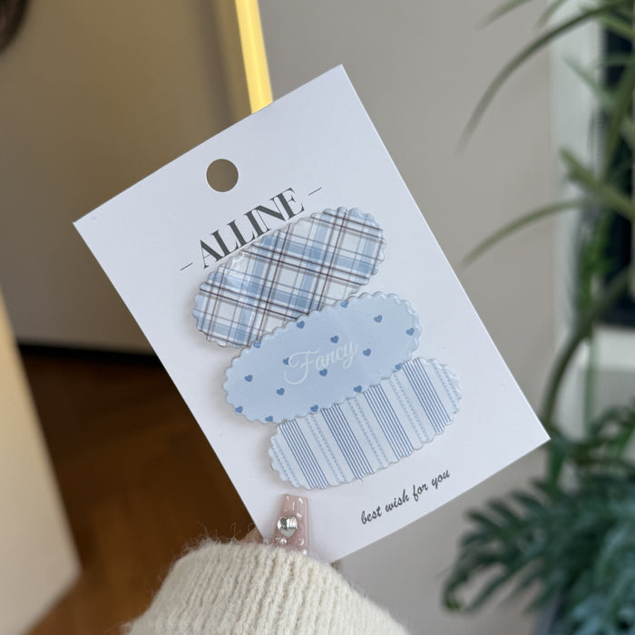 Wholesale Wave Dot Stripe Love Wavy Edge Cute Hairpin Side Clip Hair Accessories