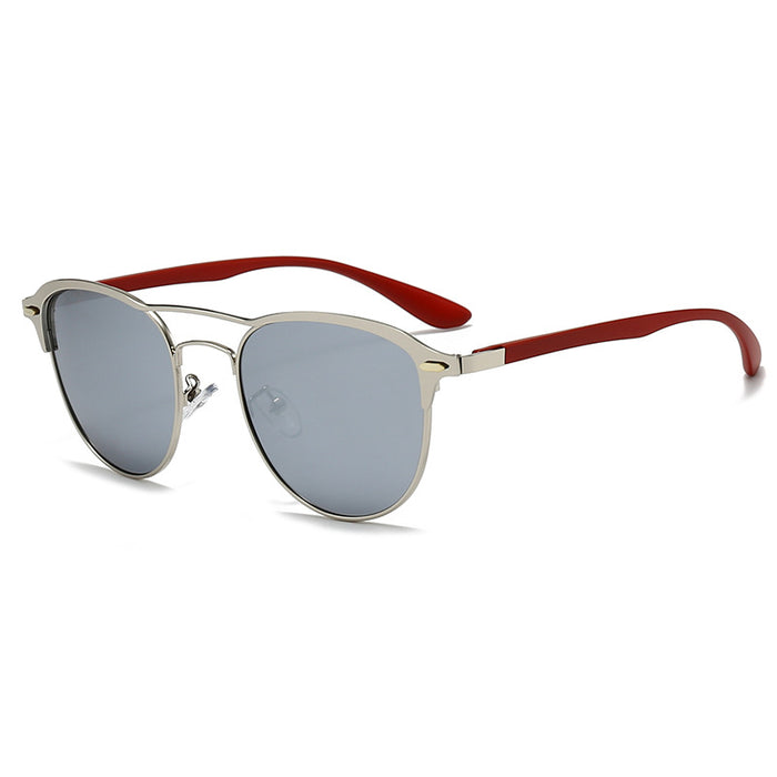 Wholesale New Sunglasses Retro Round Frame Sunglasses Double Beam Driving Glasses Polarized Sunglasses