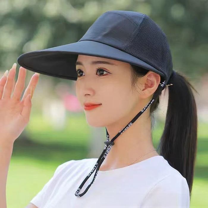 Wholesale Sunshade duckbill cap, outdoor cycling cap, men's casual breathable sun protection fishing sun baseball cap