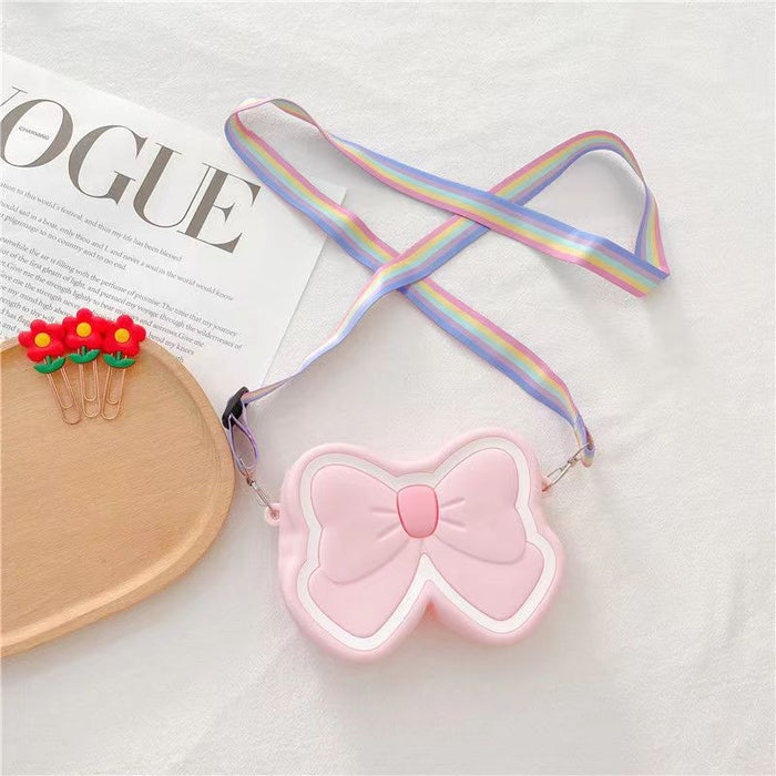 Wholesale Butterfly Silicone Children' s Crossbody Bag Chic Fashion Accessory MOQ≥3
