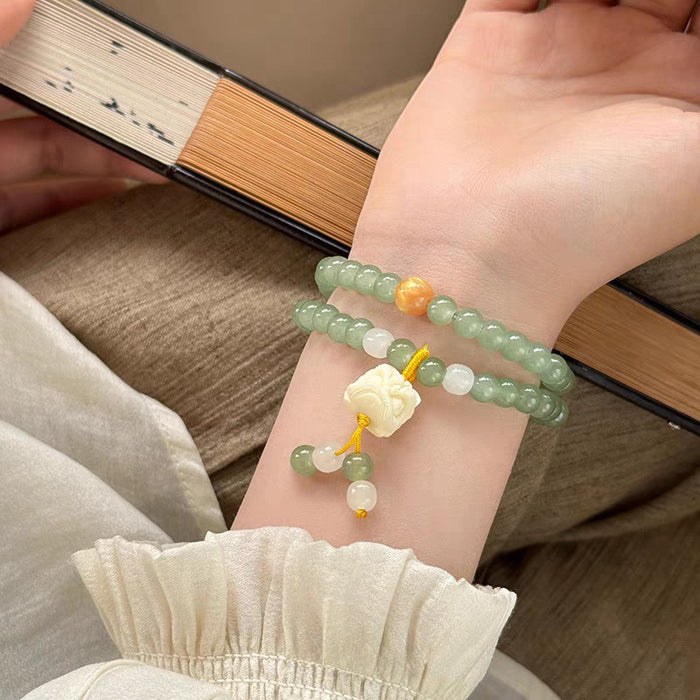 Wholesale New Chinese Double layered Stacked Beaded Bracelet, Simple Handstring Jewelry