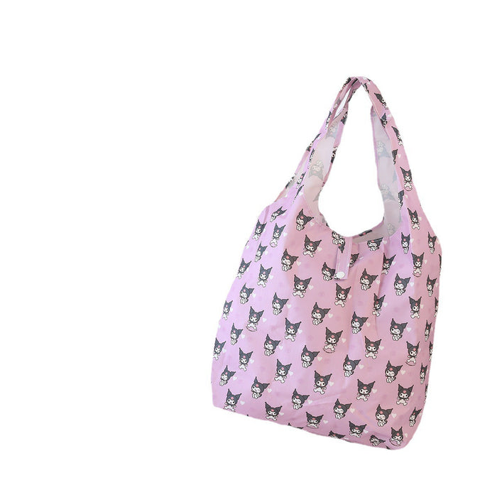 Wholesale Cartoon plaid foldable waterproof printed tote bag