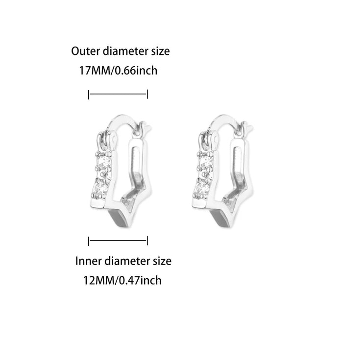 Wholesale Star Earrings ,  Unique Personal Style,  Metallic and Cool-Toned Fashion Accessory