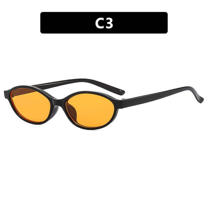 Wholesale Fashion oval small frame sunglasses street photography sunglasses personalized sunglasses
