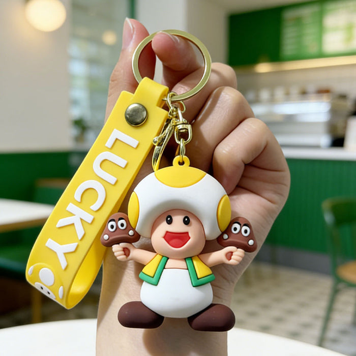 Wholesale Silicone PVC Keychain Skateboard Cartoon Design Bag Charm Gift MOQ≥2
