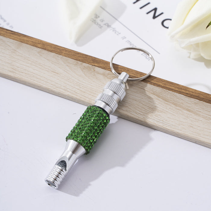 Wholesale Diamond Aluminum Whistle Keychain JDC-KC-ZY020