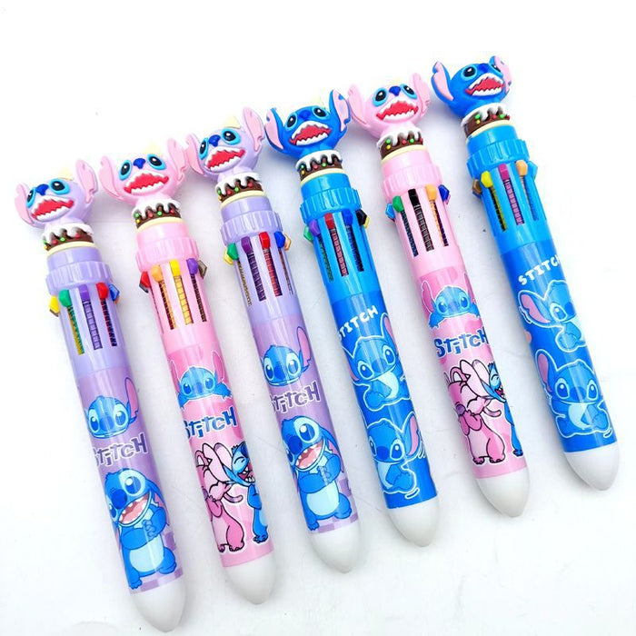Wholesale Cartoon animal themed multi color pens ten color ballpoint pens