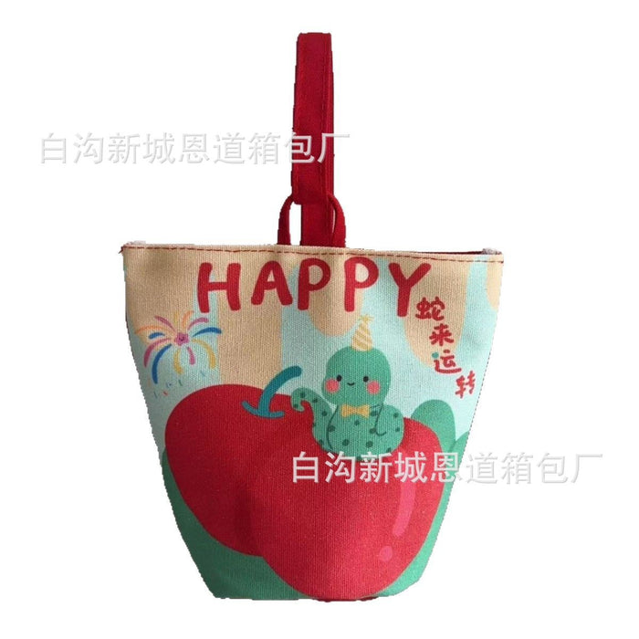 Wholesale Cartoon Canvas Bucket Bag Cute Small Bag