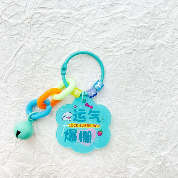 Wholesale Creative New Flower Keychain Pendant Small Clear Bag Hanging Decoration