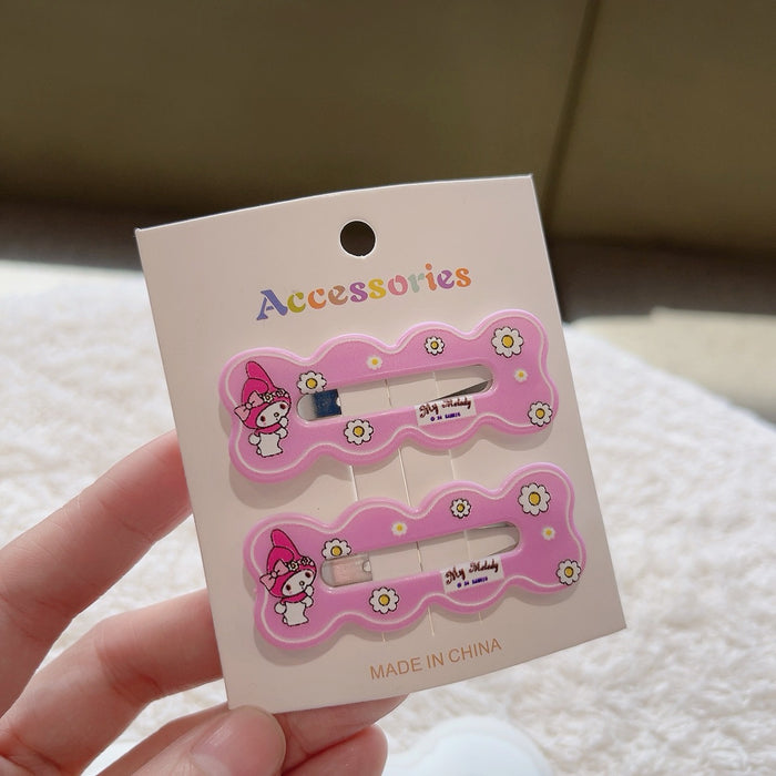 Wholesale Cartoon rectangular wavy hollow kids'  hair clip