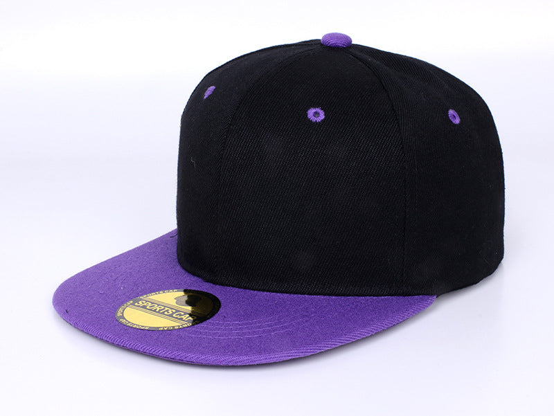 Wholesale Red Solid Color Baseball Cap Flat Brim Skateboard Hip Hop Adjustable Summer Fashion