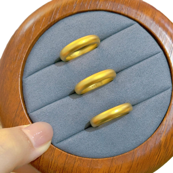 Wholesale Boutique pearl nickel ancient method ring gold shop with plain ring imitation gold high texture supply direct sales