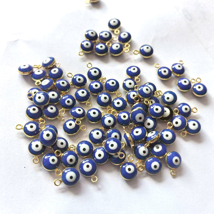Wholesale Resin macroporous square bead jewelry accessories, loose beads, blue eye jewelry, devil's eye DIY