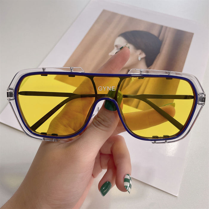 Wholesale Conjoined Sunglasses with Large Frame, Fashionable and High Beauty Sunglasses