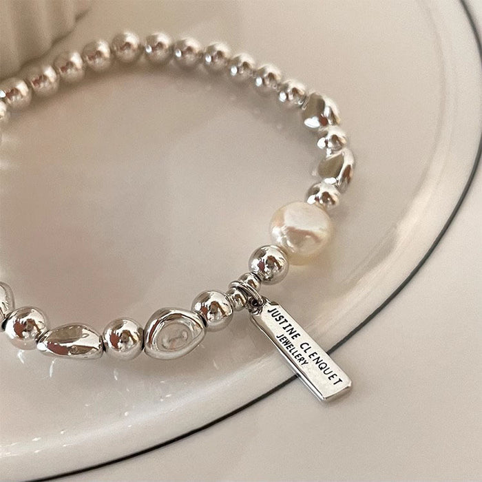 Wholesale Irregular hang tag pearl bracelet, light luxury, niche, exquisite bracelet, temperament, and accessories