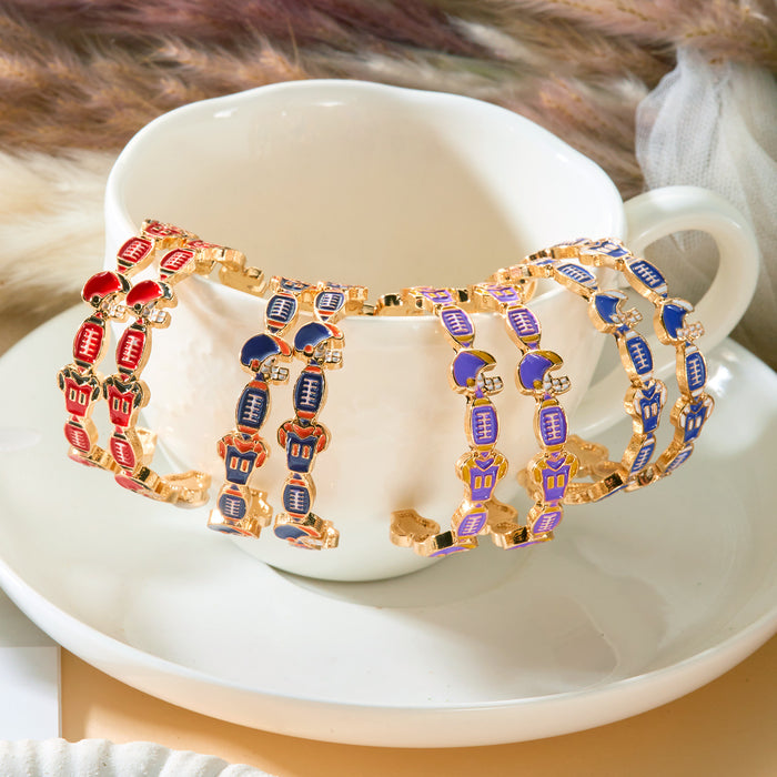 Wholesale Sports Series Earrings Rugby ing Earrings