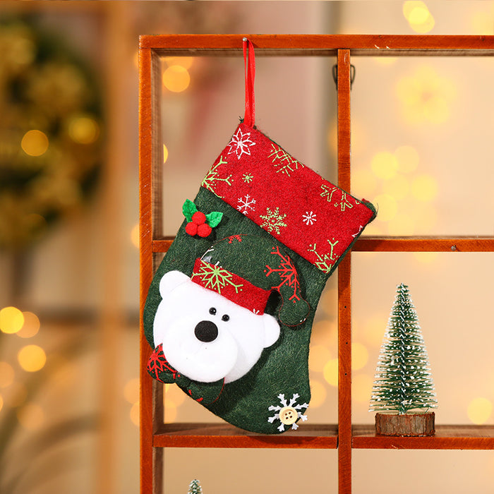 Wholesale Christmas stocking gift bags,  Christmas scene window display pendants,  Christmas decorations,  children' s candy bags