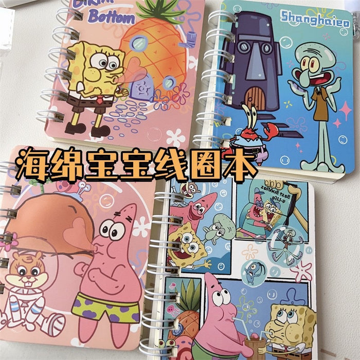 Wholesale 4 Sets of A7 Small Coil Cartoon Paper Notebook JDC-NK-YYC003