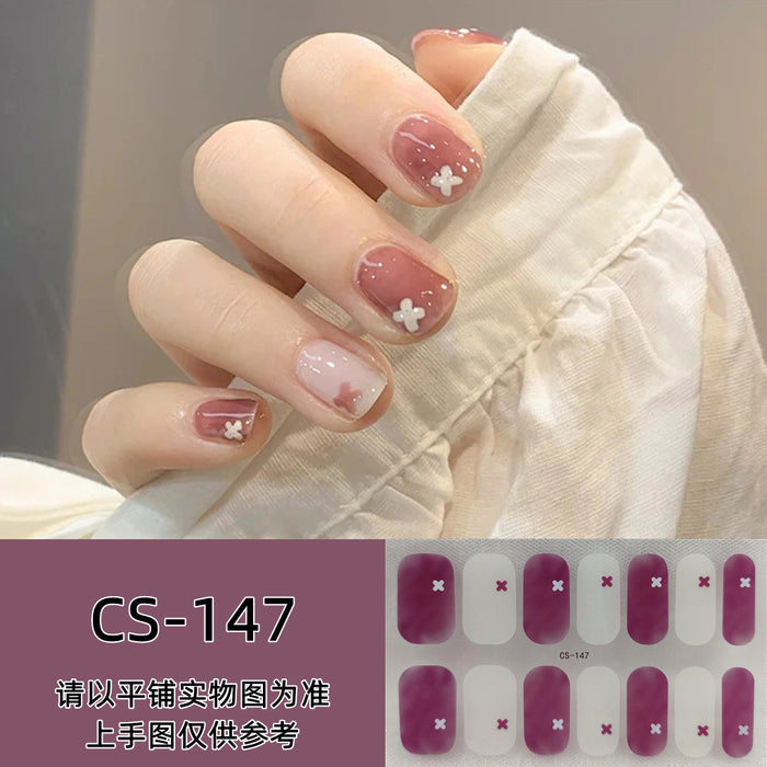 Wholesale No-bake Gel Waterproof Long-lasting 3D Nail Stickers JDC-NS-ARS004