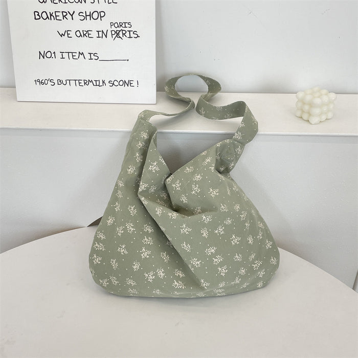 Wholesale Floral canvas bag women' s spring and summer new leisure one-strap crossbody bag large capacity shoulder bag