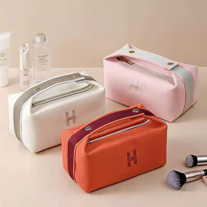Wholesale Canvas Makeup Bag, Advanced Makeup Zipper Storage Bag, Travel Portable, Simple, Large Capacity