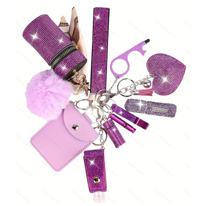 Wholesale Multifunctional Keychain 11-piece Set with Diamond JDC-KC-TouMS011