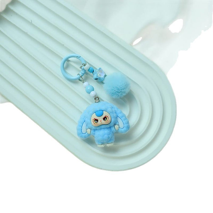 Wholesale Bowknot Flocking Big Ear Cartoon Keychain Schoolbag Pendant