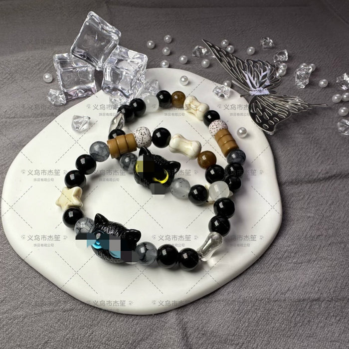 Wholesale black kitten black cat bracelet Star cute ins couple bracelet