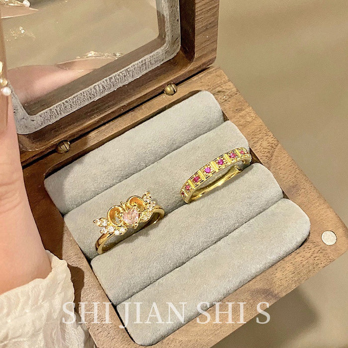 Wholesale Love opening ring, simple and luxurious, plain circle, cross index finger ring