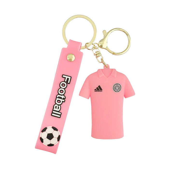 Porte-clés de poupée en Silicone, maillot de joueur de Football, vente en gros, JDC-KC-HaoXi002