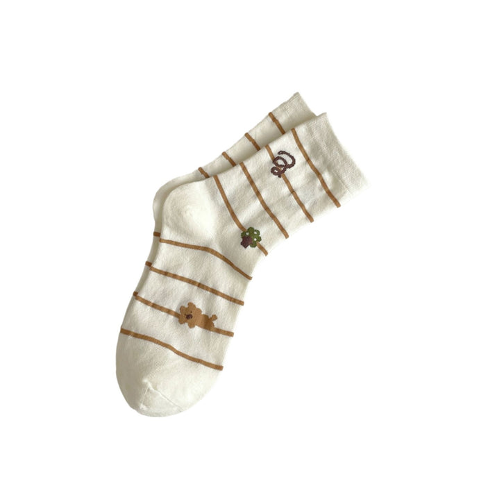 Wholesale Cartoon socks, new cute mid tube cotton socks, dog striped socks