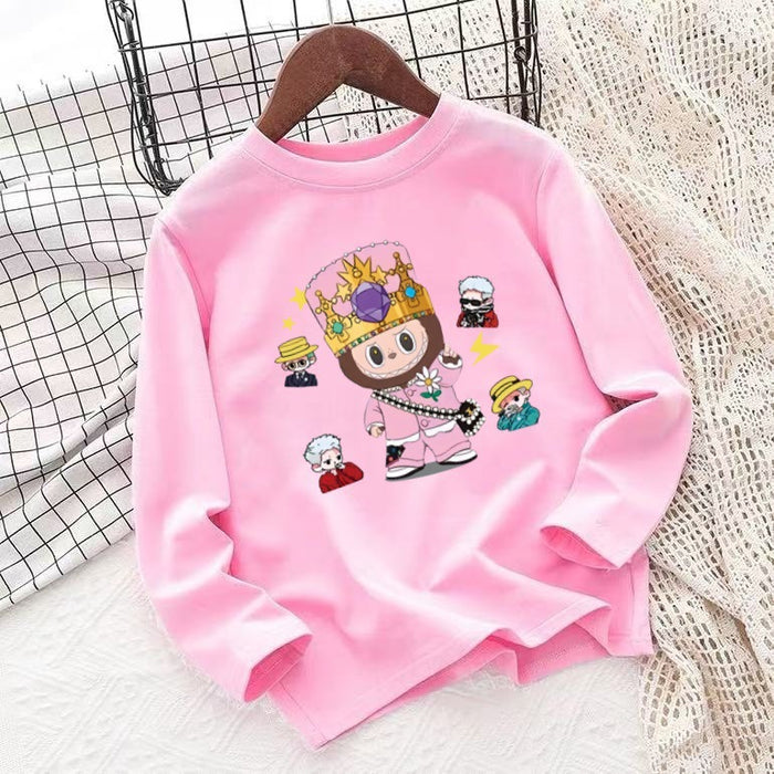 Wholesale Long-sleeved children' s letter print versatile casual tops for boys and girls