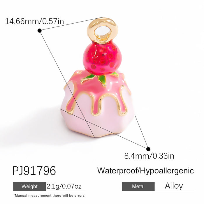 Wholesale Alloy Jewelry Accessories Ins Style Handmade DIY Cake Candy Jewelry Childlike Cartoon Sweet Pendant Single Pendant