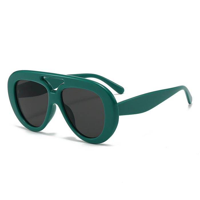 Wholesale Fashion Sunglasses Double Beam Large Frame UV resistant Sunscreen Sunglasses