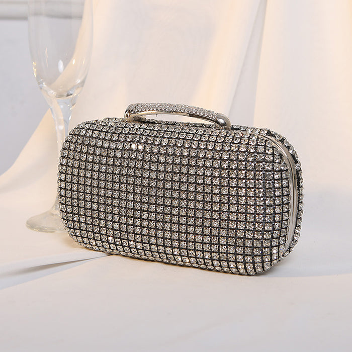 Wholesale New Diamond Studded Dinner Bag Elegant Banquet Dress Handmade King Diamond Bag Shiny Hand-held Bag JDC-HB-MM007