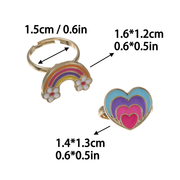 Wholesale Children's Ring Alloy Girls' Ring Princess Cartoon Cute Unicorn Crystal Ring