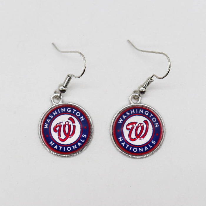 Wholesale Baseball Team Football Team Earrings Pendant Moonlight Gemstone Pendant Sports Earrings