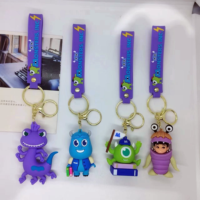 Wholesale creative cartoon monster power company key chain pendant bag car key chain accessories