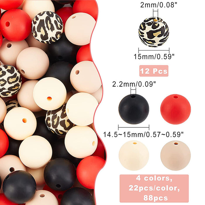 Wholesale American Independence Day Silicone Beads JDC-BDS-HeXing013