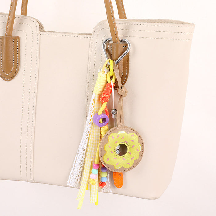 Wholesale Donut Bag Hanging Accessories   Beaded Mobile Phone Pendant Bag Pendant